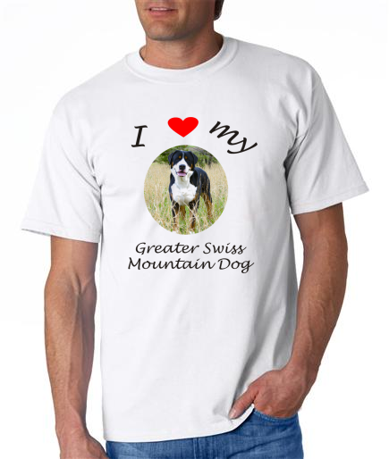 Dogs - Greater Swiss Mountain Dog Picture on a Mens Shirt